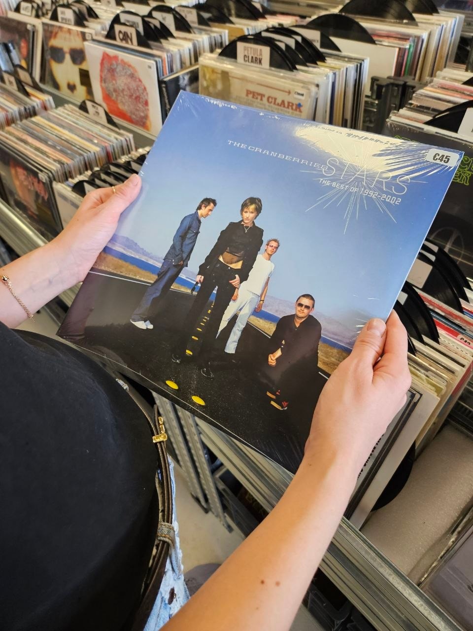 Stars on vinyl, in a Limerick record shop.